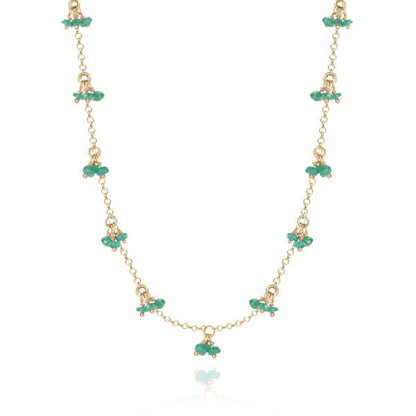 Colar Cachos Esmeralda 18k