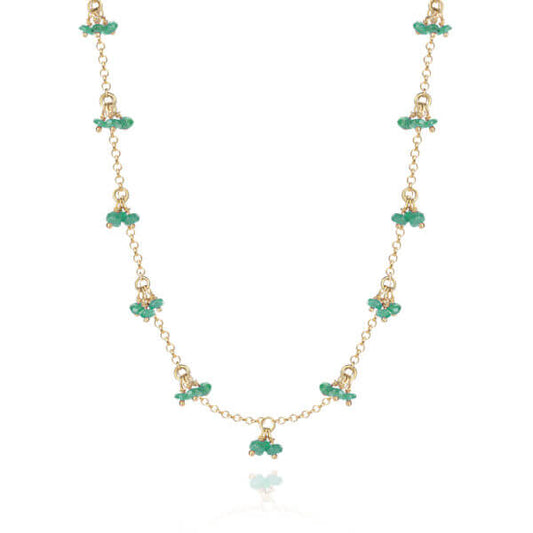 Colar Cachos Esmeralda 18k