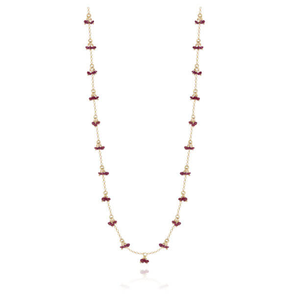 Colar Cachos Rubi 18k