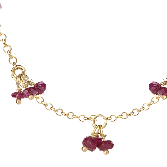 Colar Cachos Rubi 18k