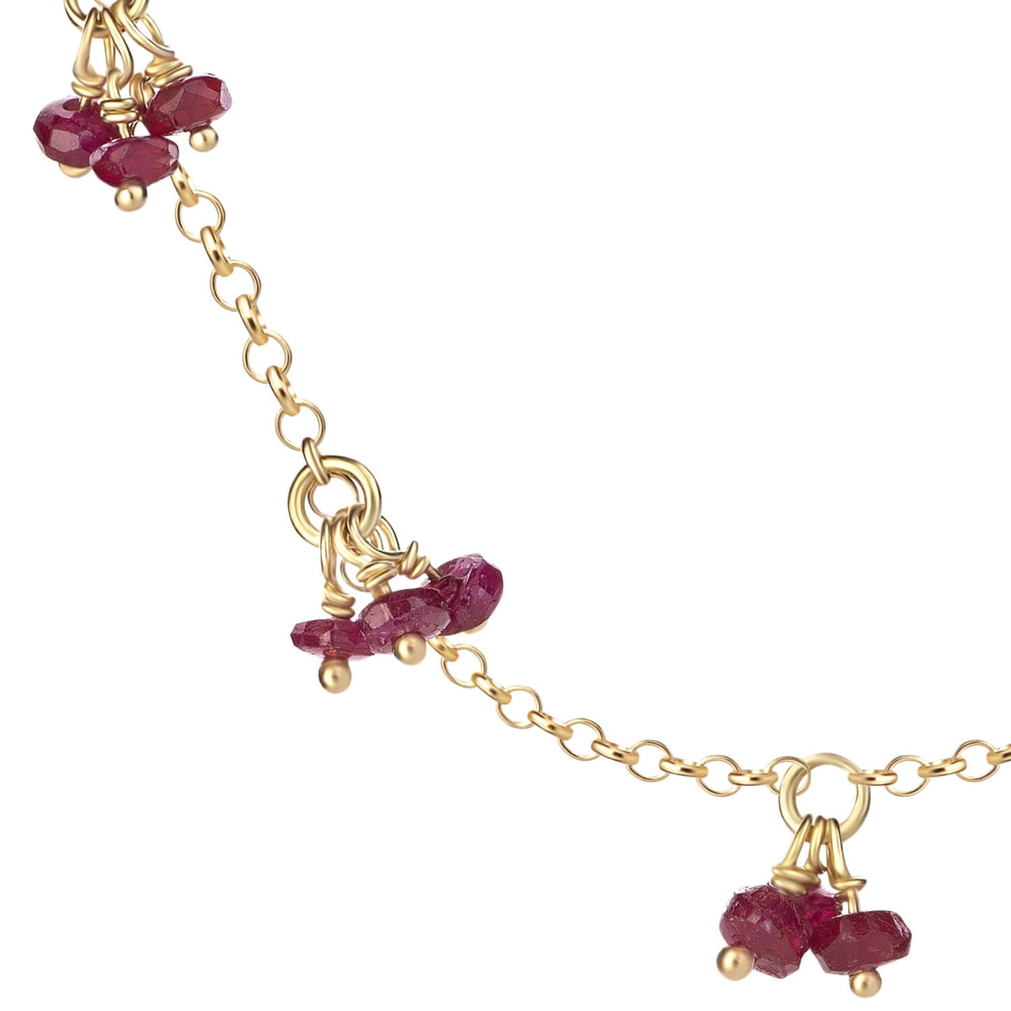 Colar Cachos Rubi 18k