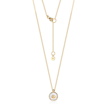 Colar Ciclos Cristal com Calha 18k