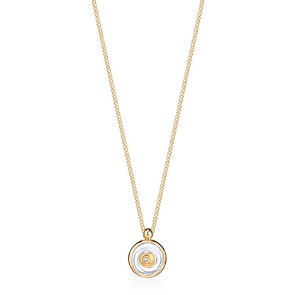 Colar Ciclos Cristal com Calha 18k