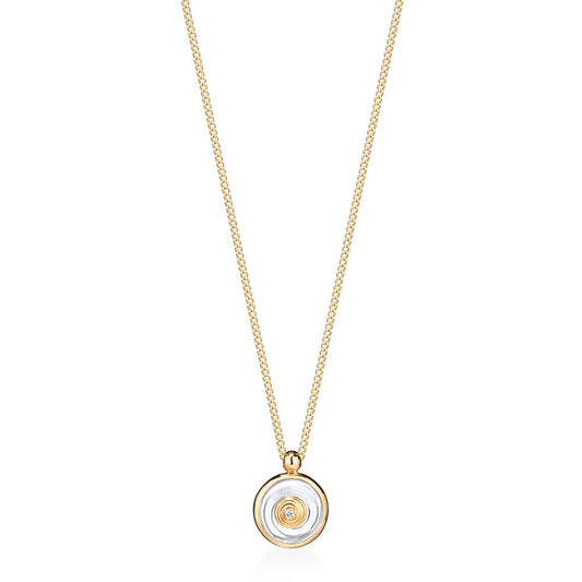 Colar Ciclos Cristal com Calha 18k