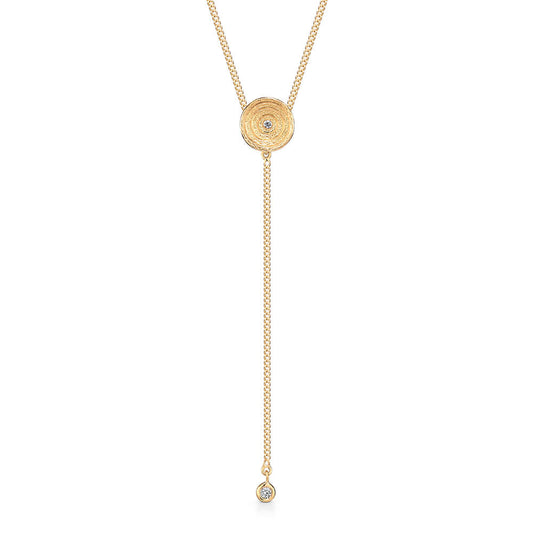Colar Ciclos P com Brilhante 18k