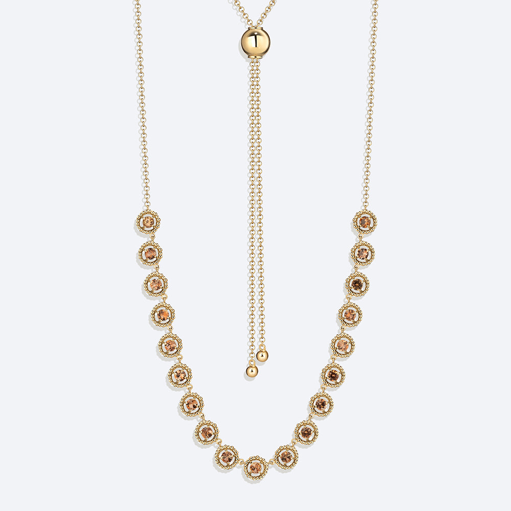 Colar Duna Ajustável Andaluzitas 18k