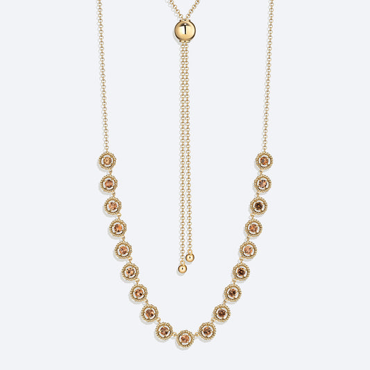 Colar Duna Ajustável Andaluzitas 18k