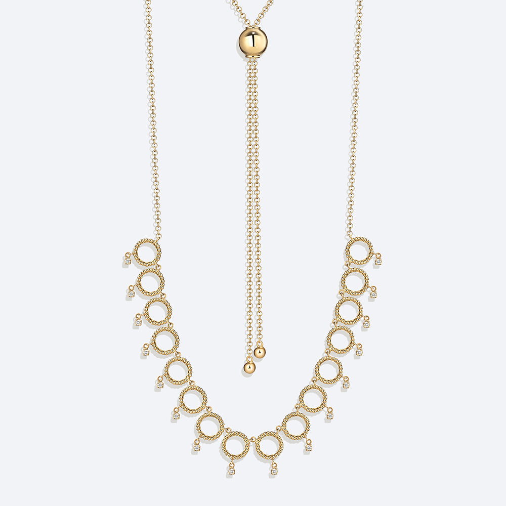 Colar Duna Ajustável Elos 18k