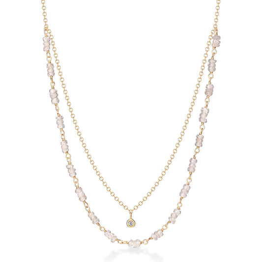 Colar Duplo Elinhos Fumê 18k
