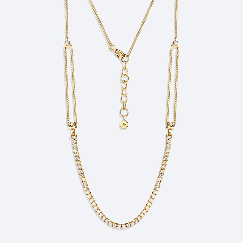 Colar Elo Riviera 18k