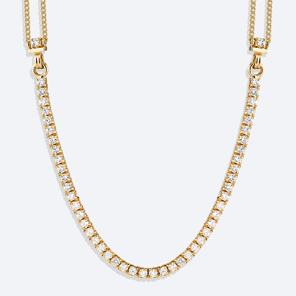 Colar Elo Riviera 18k