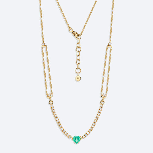 Colar Elo Riviera Heart 18k