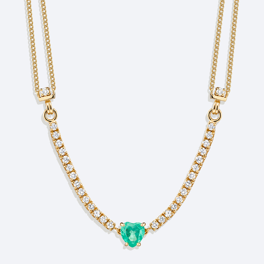 Colar Elo Riviera Heart 18k