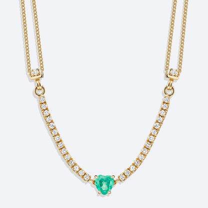 Colar Elo Riviera Heart 18k