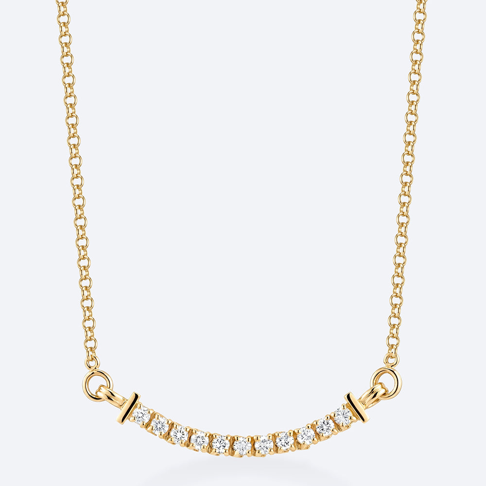 Colar Elo Riviera Smile 18k