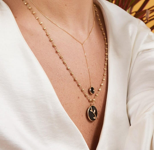 Colar Fio Quartzo Branco com Brilhante 18k