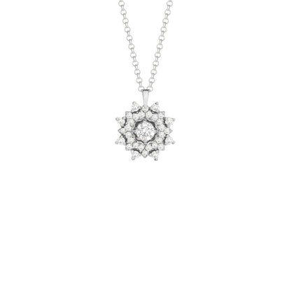 Colar Flor Eva com Brilhantes 18k