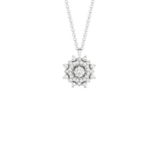 Colar Flor Eva com Brilhantes 18k