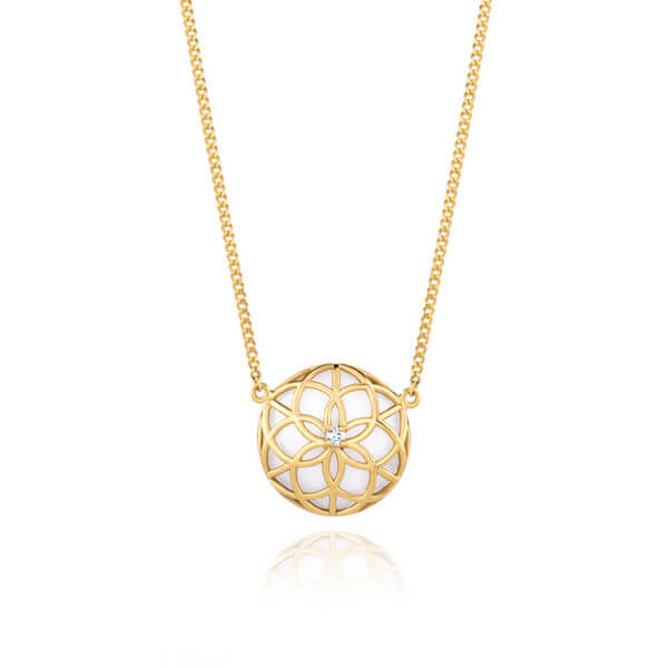 Colar Flor da Vida Single M 18k