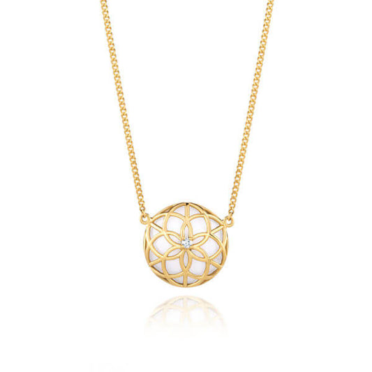 Colar Flor da Vida Single M 18k