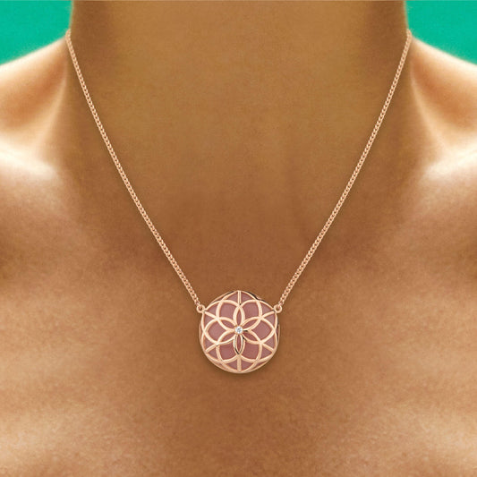 Colar Flor da Vida Single M 18k