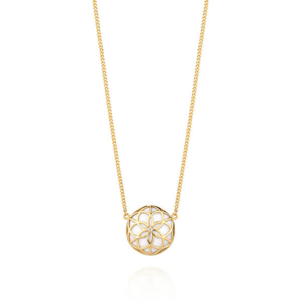 Colar Flor da Vida Single P 18k