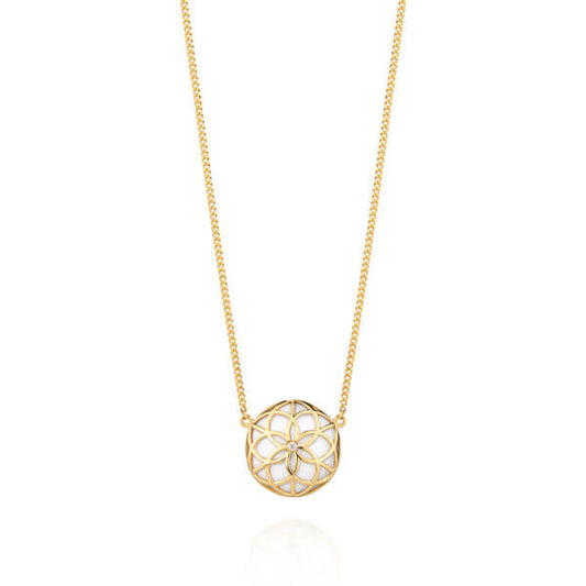 Colar Flor da Vida Single P 18k