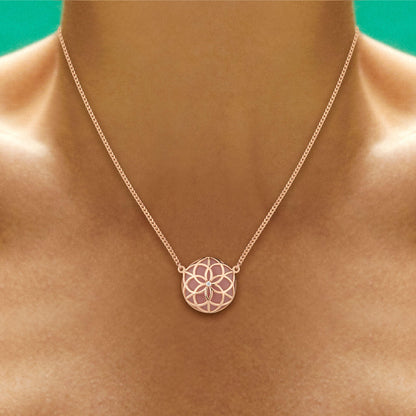Colar Flor da Vida Single P 18k