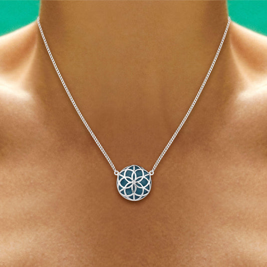 Colar Flor da Vida Single P 18k