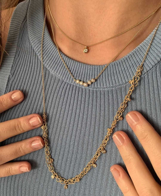 Colar Fly Pequeno 18k