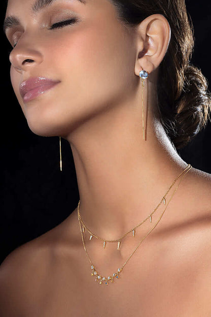 Colar Frente Multi Color 18k