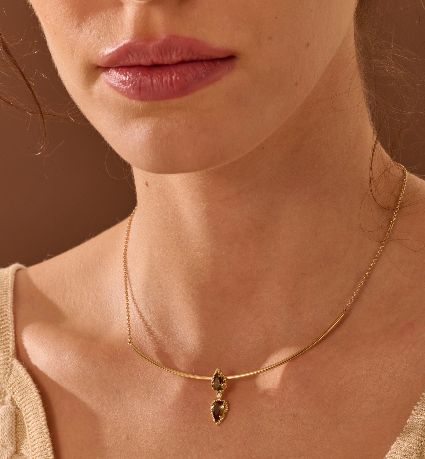 Colar Gargantilha Meia Lua 18k