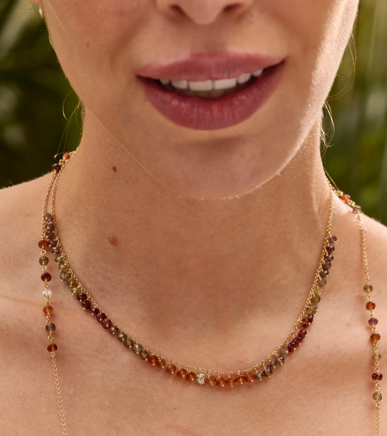 Colar Hanging Safiras Terrosas G 18k