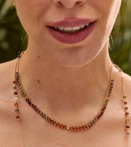 Colar Hanging Safiras Terrosas G 18k