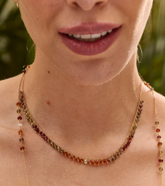 Colar Hanging Safiras Terrosas G 18k