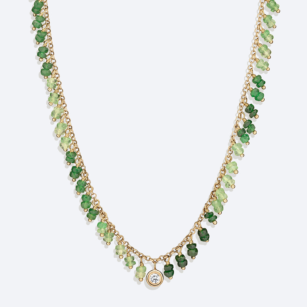 Colar Hanging Tsavorita 18k