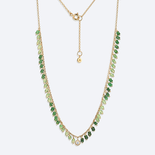Colar Hanging Tsavorita 18k