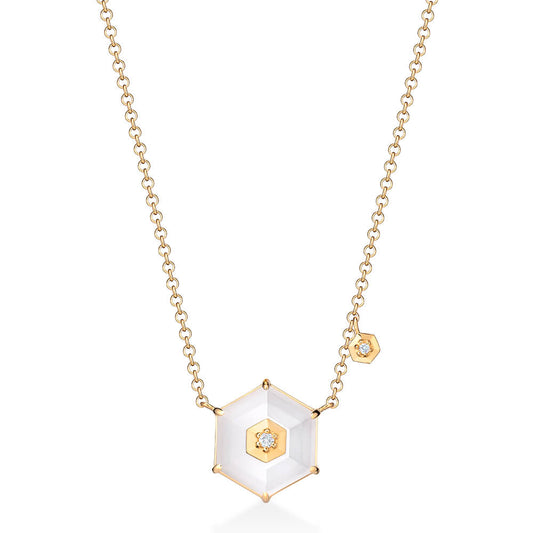 Colar Hex Cristal 18k