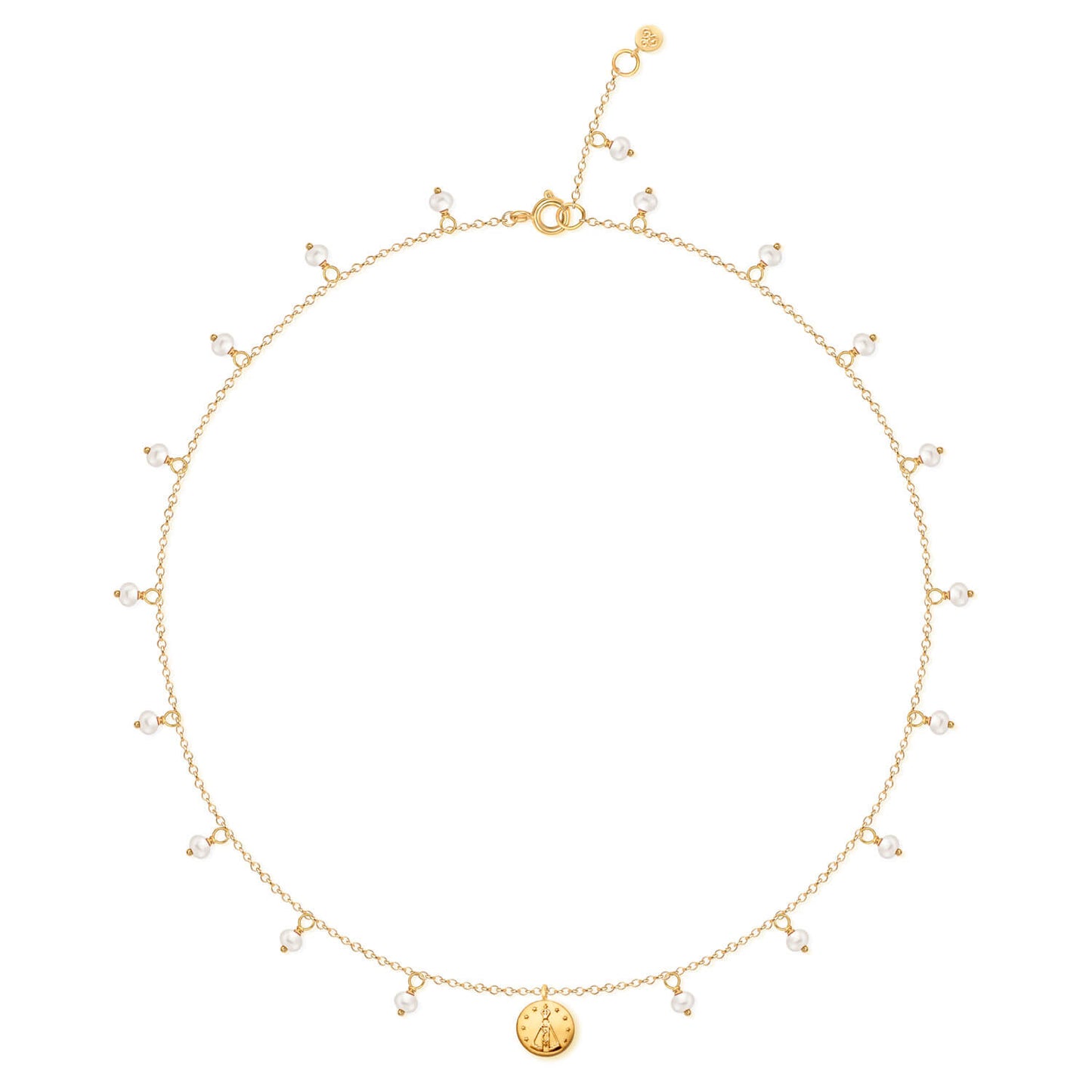 Colar Nossa Senhora com Pérolas 18k