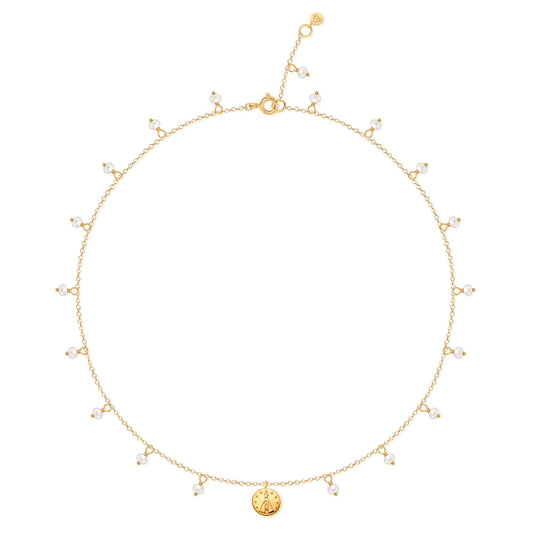Colar Nossa Senhora com Pérolas 18k