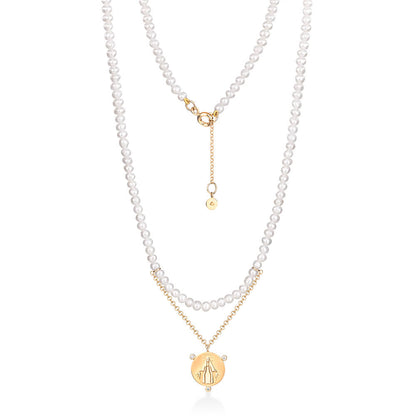 Colar Pérola Nossa Senhora 18k