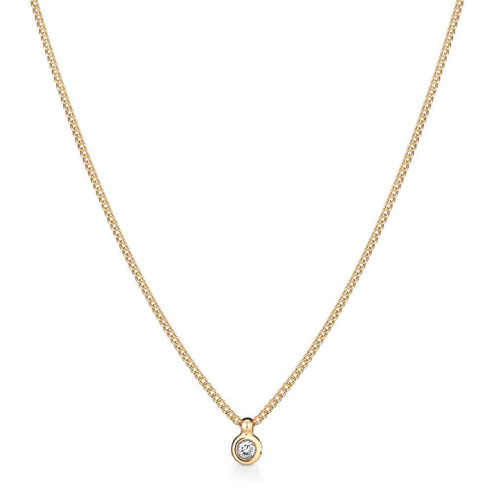 Colar Ponto de Luz 0,05ct 18k