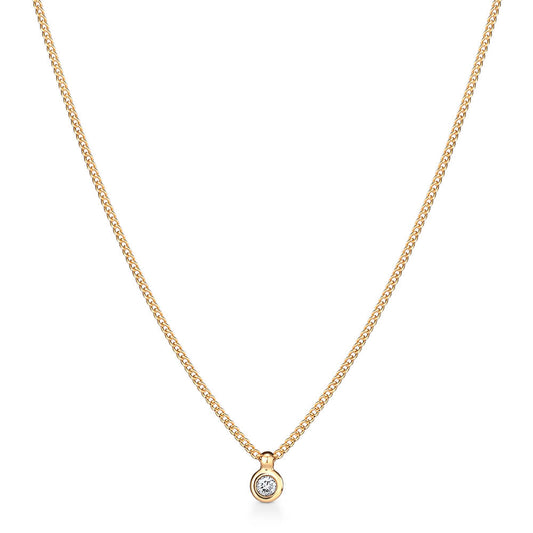 Colar Ponto de Luz 0,05ct 18k