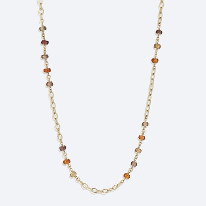 Colar Mix Safiras Terrosas Elos Ovais 18k