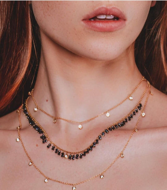 Colar Sete Caixinhas 18k