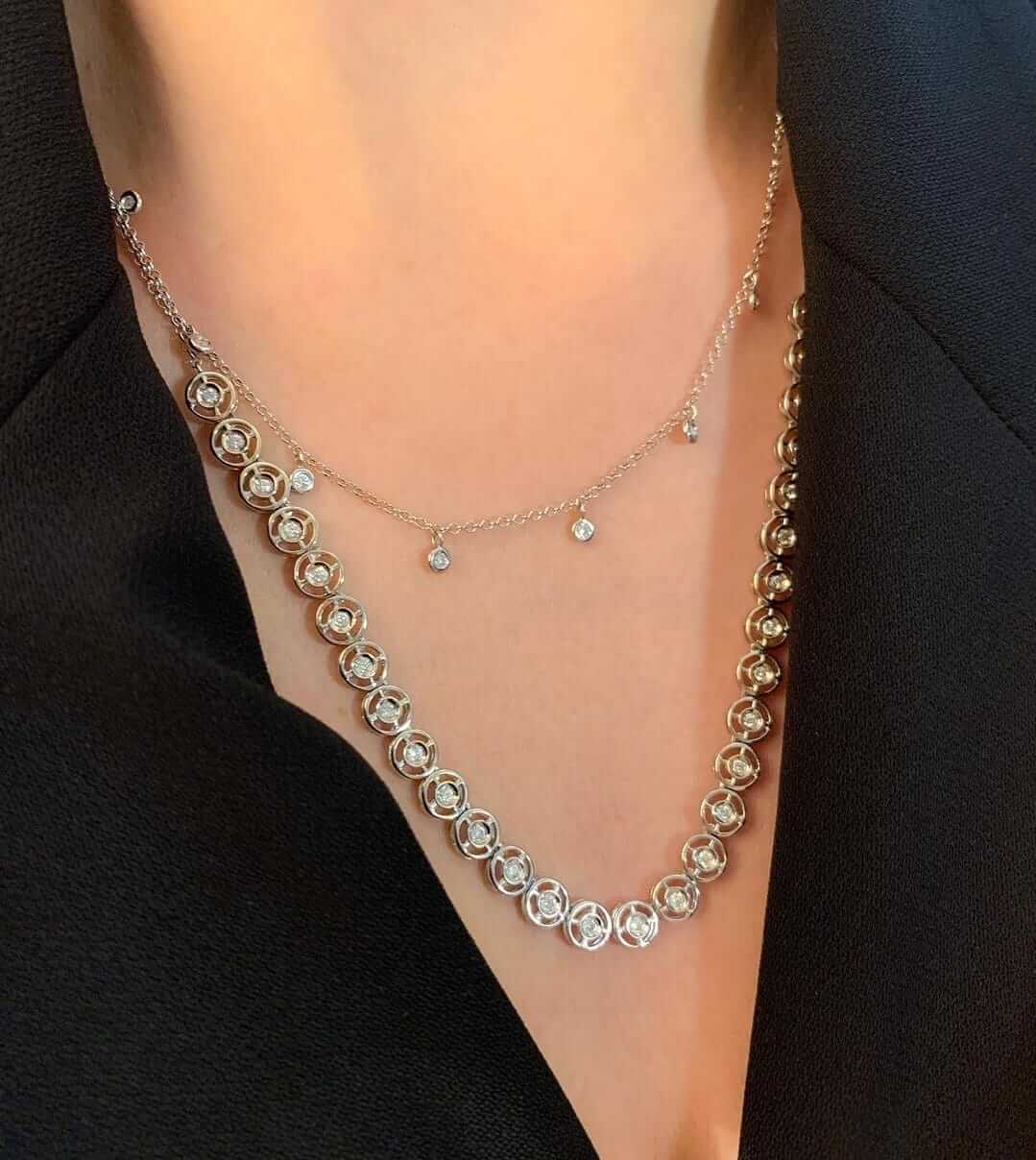 Colar Sete Caixinhas 18k