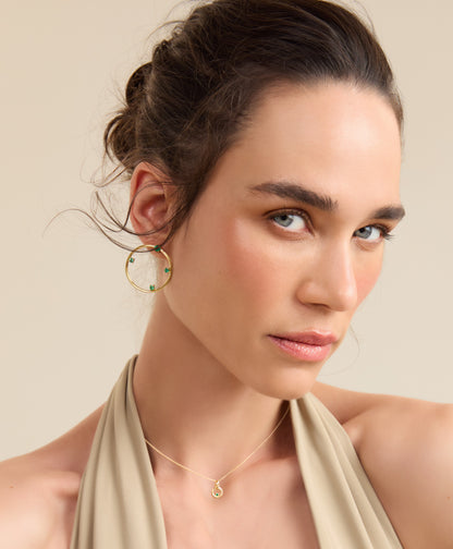 Colar Sunset Uno Esmeralda 18k
