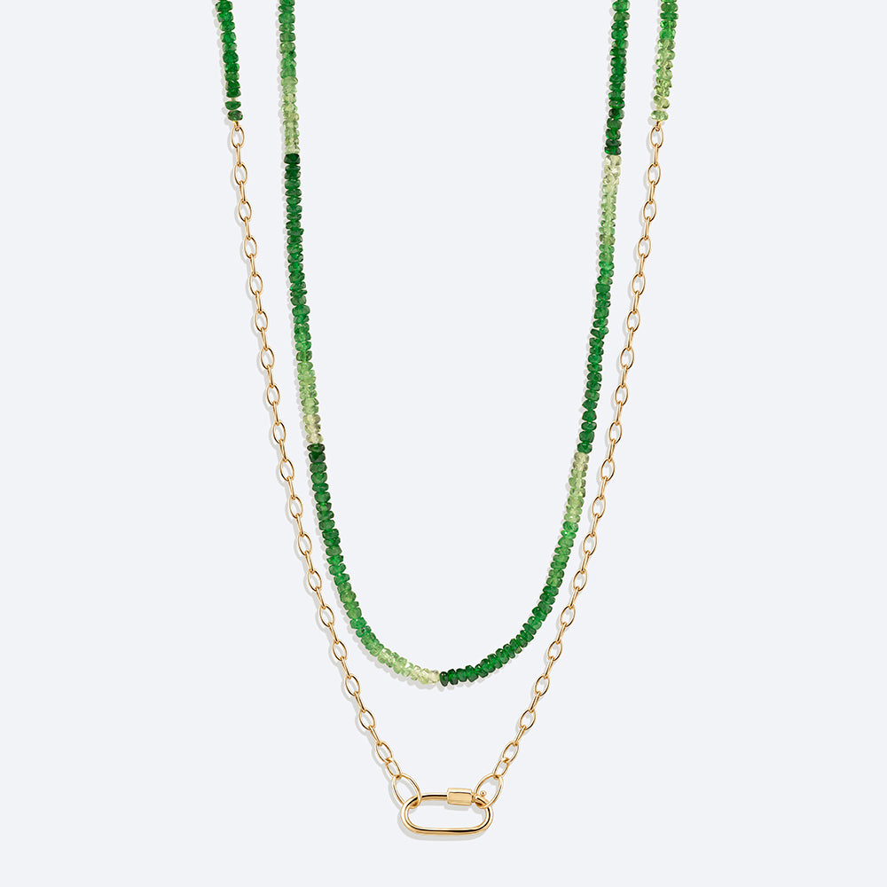 Colar Elos Ovais Tsavorita 18k