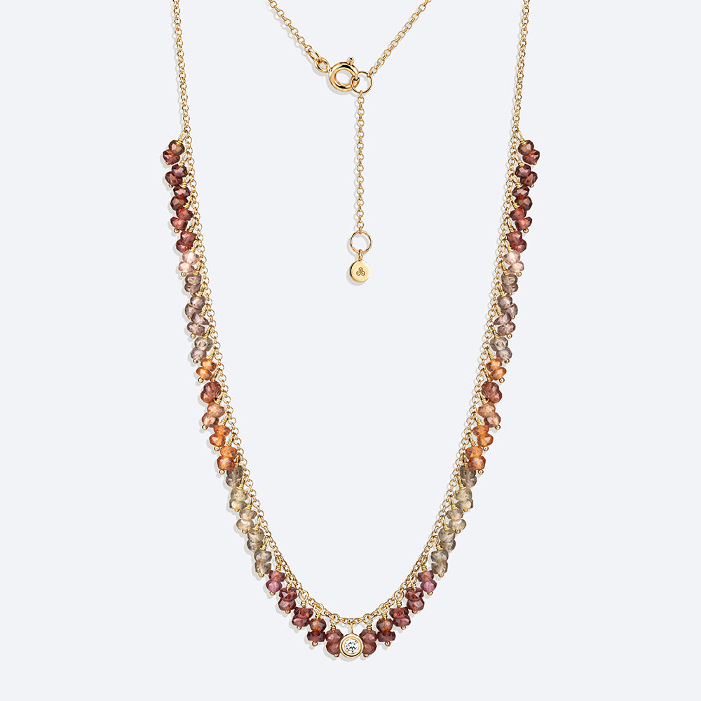 Colar Hanging Safiras Terrosas 18k