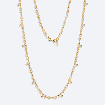 Colar Infinito com Brilhantes 18k